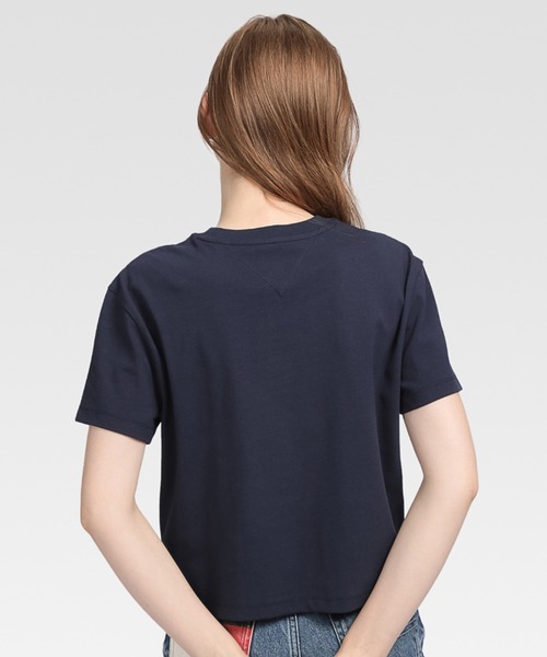 TOMMY JEANS tシャツ バッジロゴTシャツ レディース : ZOZOTOWN