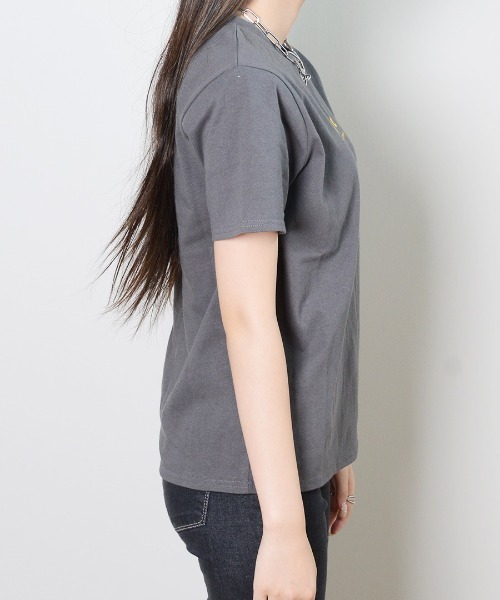 shopnikoniko tシャツ you 英字ワンポイントロゴ 半袖Tシャツ