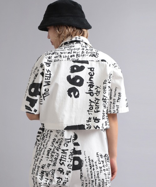 RNA ブラウス シャツ B2740 GRAFFITIショート丈シャツ