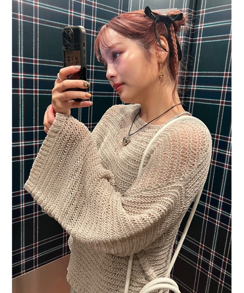 ブラウス シャツ テープヤーンローゲージトップ レディース jumelle ブラウス シャツ テープヤーンローゲージトップ