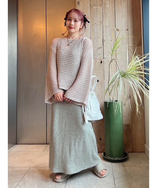 ブラウス シャツ テープヤーンローゲージトップ レディース jumelle ブラウス シャツ テープヤーンローゲージトップ