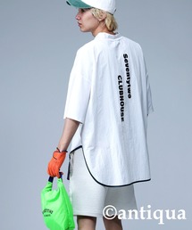 antiqua（アンティカ） tシャツ 「STCH」UVカットパイピングモック