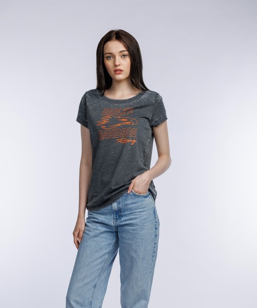 tシャツ Screamin' Eagle(R)バーンアウトTシャツ レディース Harley Davidson tシャツ Screamin' Eagle（R）バーンアウトT