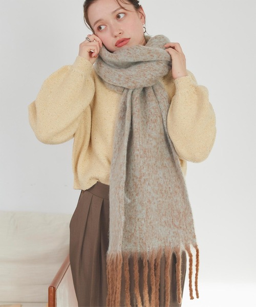 歳末セール❤︎イデアルーチェ♡テディベアストール　ガレナ　マフラー　ティベット titivate（ティティベイト） マフラー ストール メランジボリューム