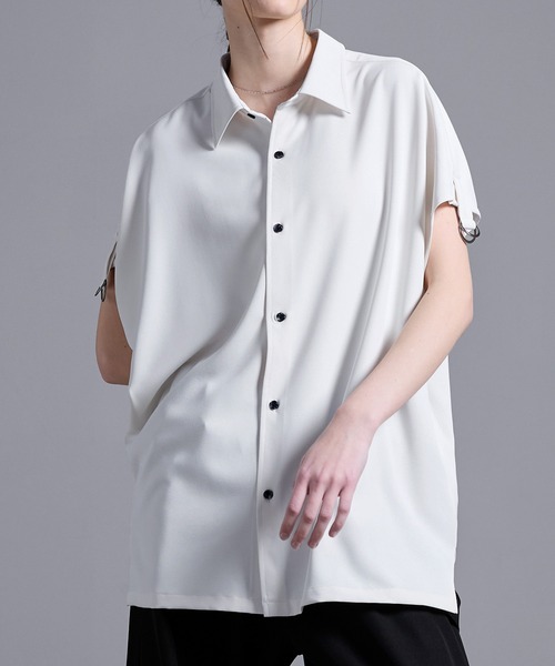 tシャツ 2WAYルーズフィットベロアトップス｜ウォッシャブル レディース 2WAYルーズフィットベロアトップス(FREE GREY): : ウィメンズ