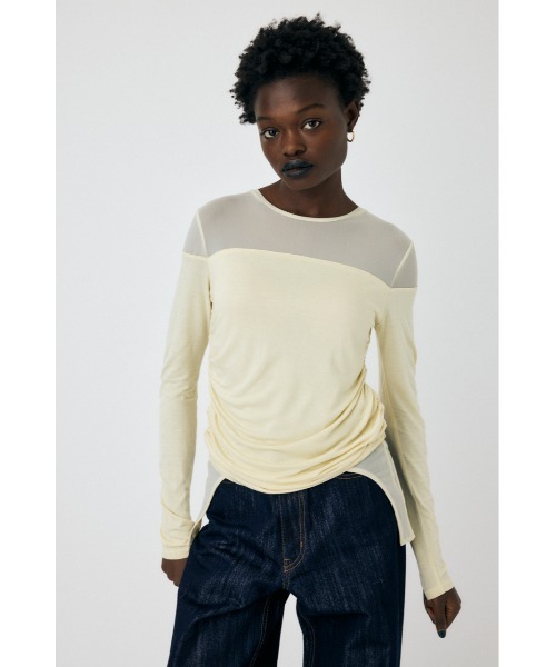 トップス _m MOUSSY（マウジー） tシャツ SHEER LAYERED LS トップス レディース