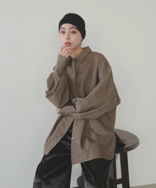 ブラウス シャツ ウエストタックラッフルブラウス レディース GeeRA ブラウス シャツ ウエストタックシャツブラウス