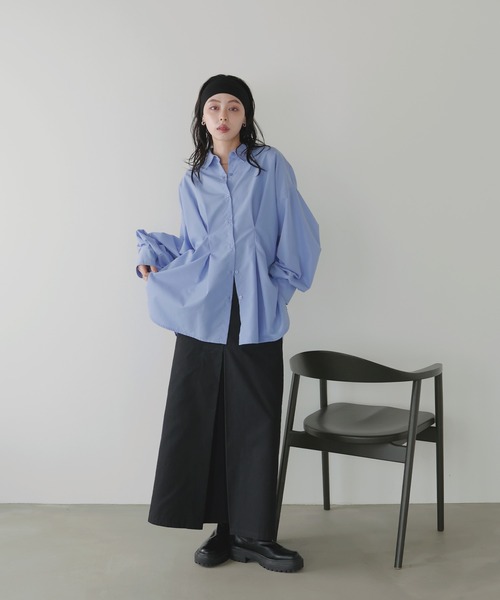 ブラウス シャツ ウエストタックシャツ レディース GLOBAL WORK ブラウス シャツ ウエストタックシャツ/587697