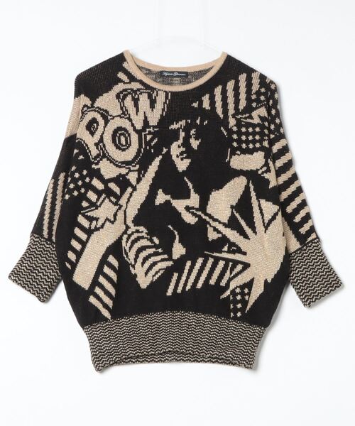 HYSTERIC GLAMOUR」 ドルマンスリーブニット FREE ゴールド レディース 