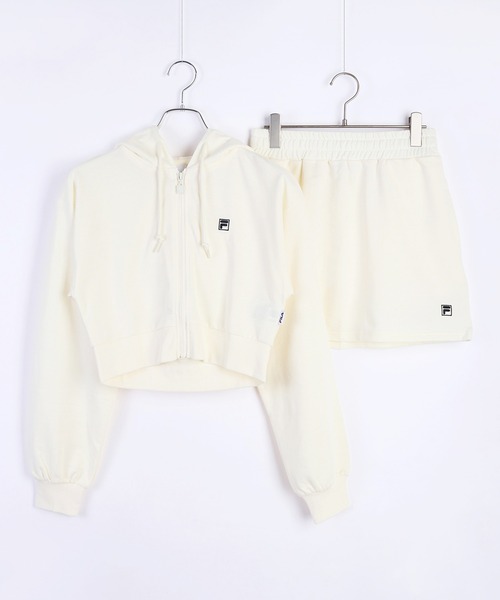 FILA（フィラ） パジャマ ルームウェア クロップド丈 フルジップ