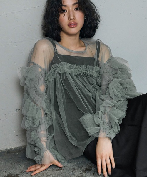 GIRL DRESS FOR NOW ドレス デコラティブチュールトップス 結婚