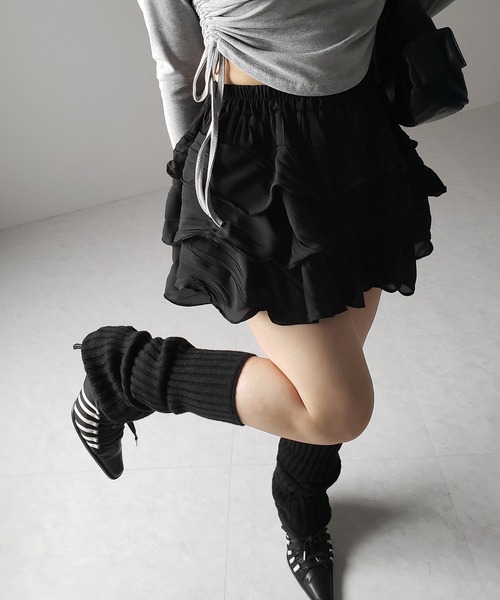 threetimes ミニスカート シズニルック threetimes シナモンスカート 黒 シズニルック - メルカリ