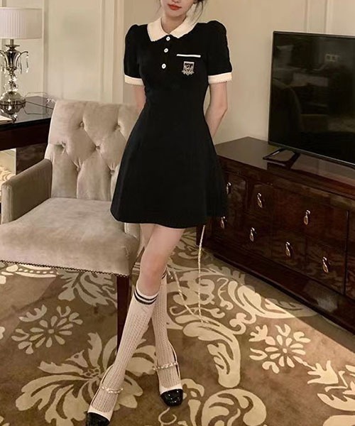 お値下げしました❢美品✿ルネパフスリーブワンピース gossip!ロサンゼルス ワンピース パフスリーブワンピース