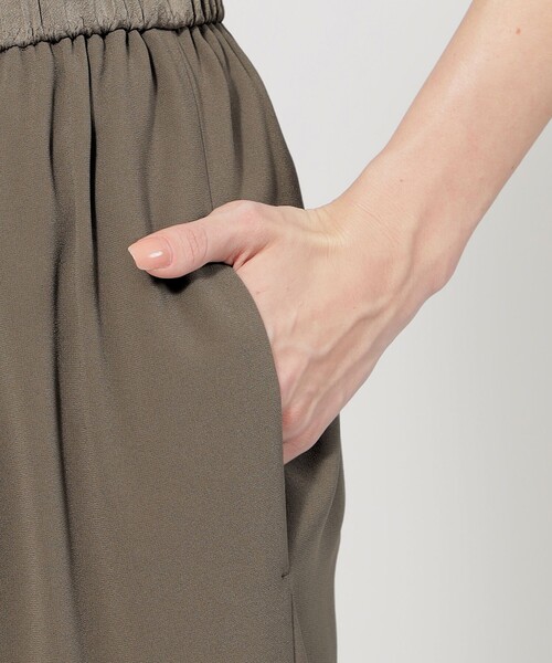 EPOCA パンツ バックサテンジョーゼット イージーワイドパンツ