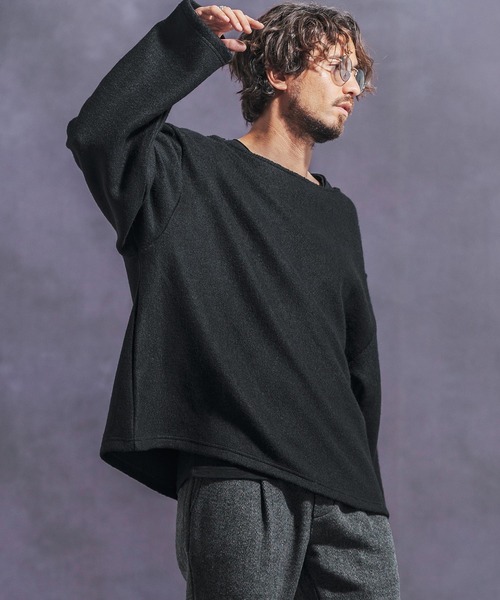 Jih Nunc（ジーヌンク） tシャツ mlt4824- ボートネックルーズ