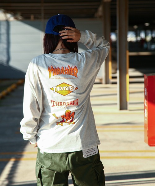 THRASHER（スラッシャー） tシャツ バックプリント 長袖 Tシャツ