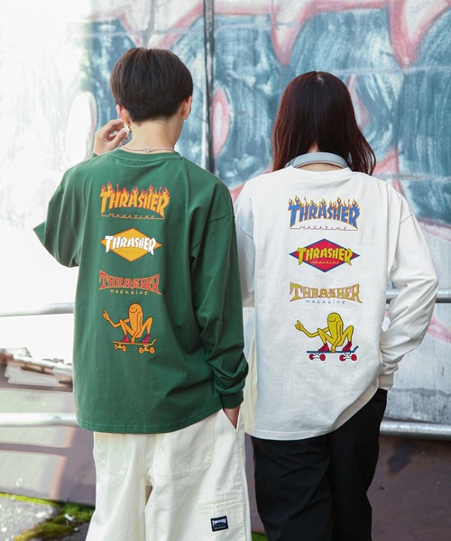 THRASHER（スラッシャー） tシャツ バックプリント 長袖 Tシャツ