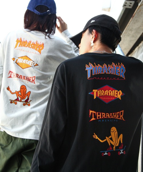 THRASHER（スラッシャー） tシャツ バックプリント 長袖 Tシャツ