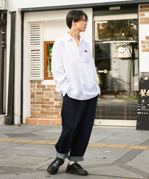 オーバーオックスシャツ オックスフォード オーバーサイズシャツUNISEX - メガスポーツ