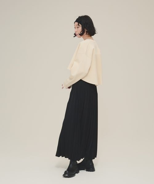カーディガン 「eL」14G Flare silhouette Cardigan/146576