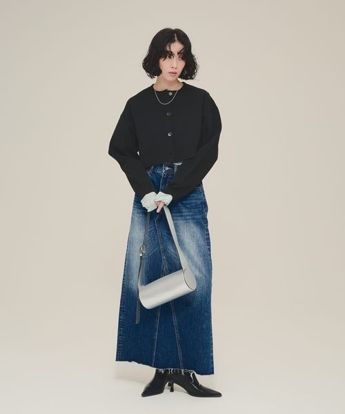 カーディガン 「eL」14G Flare silhouette Cardigan/146576 レディース カーディガン 「eL」14G Flare silhouette Cardigan/146576