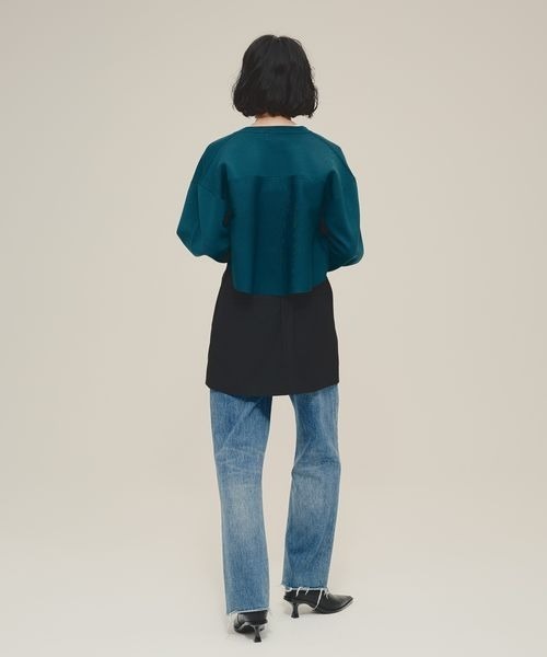 カーディガン 「eL」14G Flare silhouette Cardigan/146576