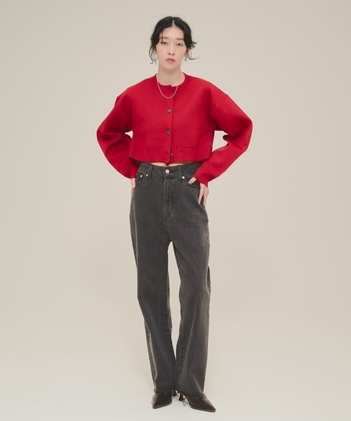 カーディガン 「eL」14G Flare silhouette Cardigan/146576