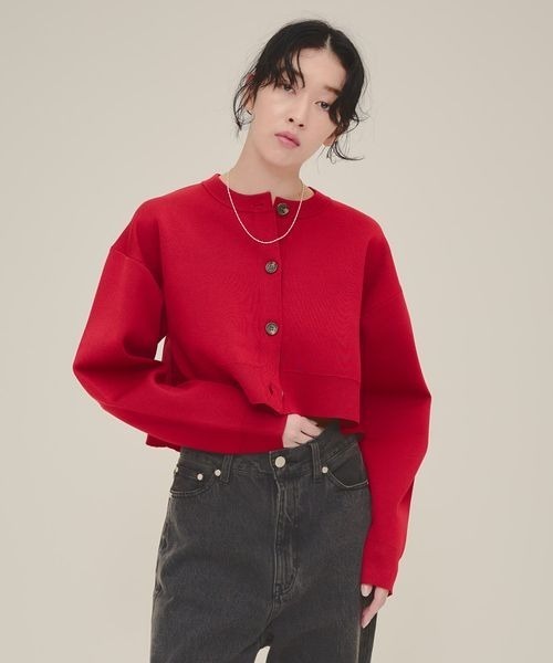 カーディガン 「eL」14G Flare silhouette Cardigan/146576 レディース カーディガン 「eL」14G Flare silhouette Cardigan/146576