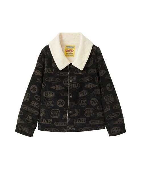 HYSTERIC GLAMOUR ブルゾン アウター MOTOR CITY FEVER柄 裏ボア HYSTERIC GLAMOUR ブルゾン アウター MOTOR CITY FEVER柄 裏ボア