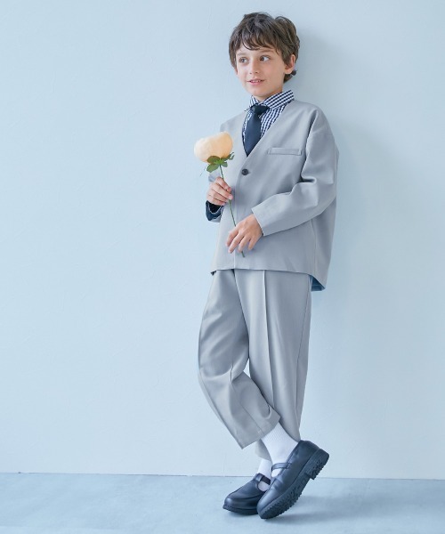 フォーマル 発表会 卒園式 入学式 フォーマル ノーカラージャケット セットアップ(ロングパンツ) キッズ 子供服 男の子 | devirock | 17