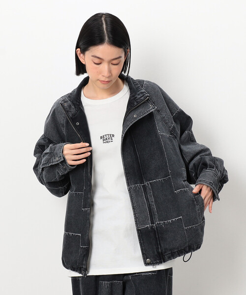 短丈ブルゾンジャケット 黒 セール】【SLICK/スリック】N/C Twill Utility Short Blouson