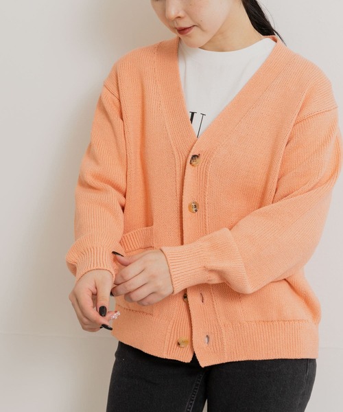 カーディガン 米富繊維　WASHI COTTON KNIT CARDIGAN レディース