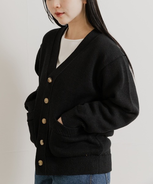 THE GOODLAND MARKET カーディガン 米富繊維 WASHI COTTON KNIT