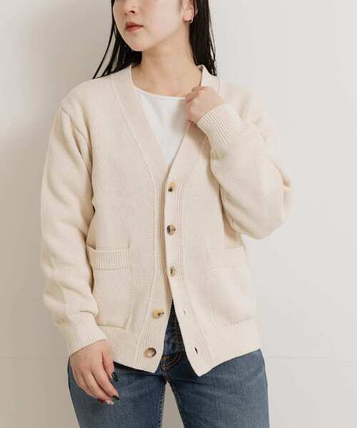 THE GOODLAND MARKET カーディガン 米富繊維 WASHI COTTON KNIT