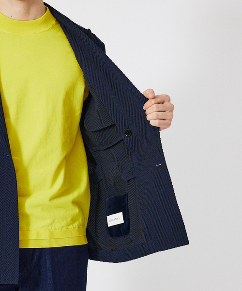 ジャケット テーラードジャケット 「MARZOTTO」ウール ジャガード ダブルジャケット メンズの画像