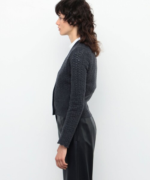 [BACCA] вязаный кардиган S серый женский 