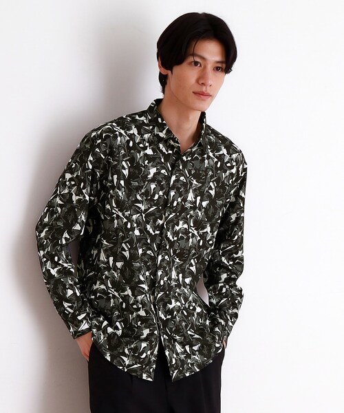 #ꓸENDRECHERIꓸ×ZOZO シャツ THE SHOP TK シャツ ドライポリ長袖プリントシャツ メンズ