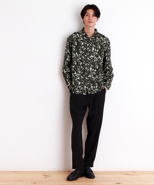 THE SHOP TK シャツ ドライポリ長袖プリントシャツ メンズ : ZOZOTOWN