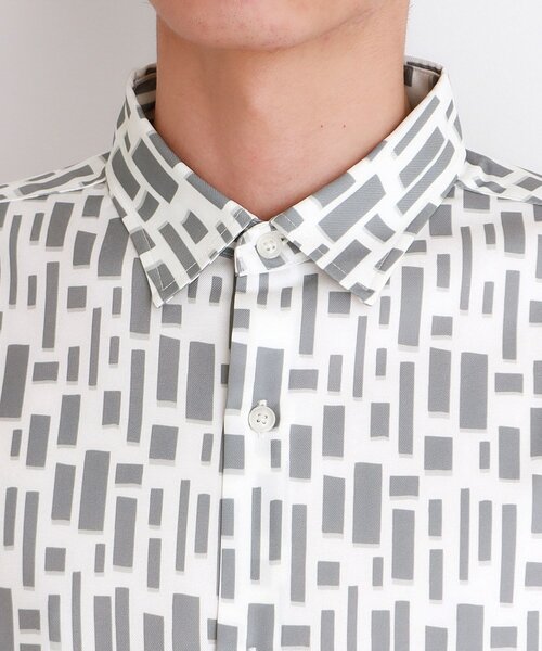 長袖シャツ　ロゴプリントシャツ THE SHOP TK シャツ ドライポリ長袖プリントシャツ メンズ : ZOZOTOWN