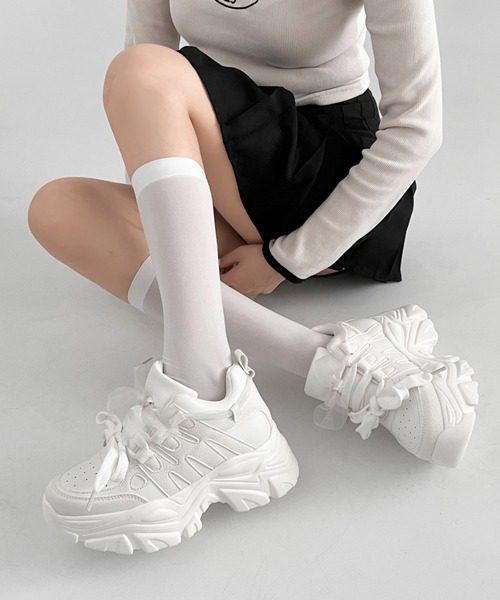 Shoes in Closet スニーカー 厚底 インヒール入り 2WAY ダブル