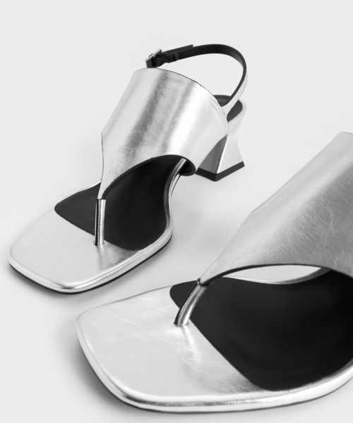 Charles&Keith☆チューブラーヒール トングサンダル チューブラーヒール トングサンダル - Green | CHARLES & KEITH