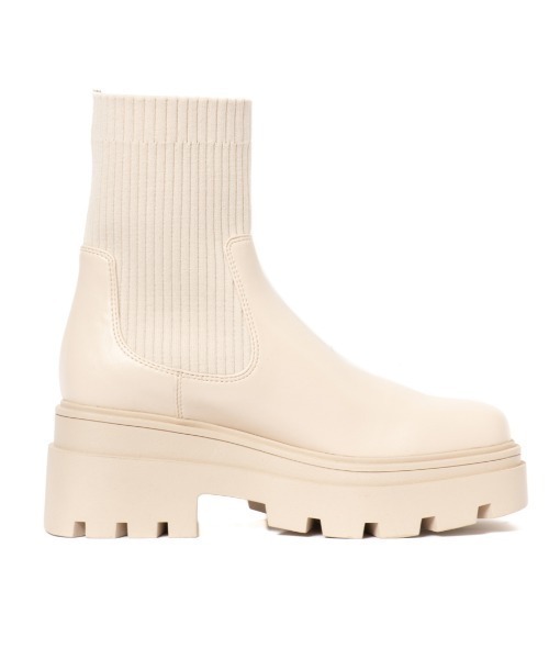 「R&E」 ショートブーツ S アイボリー レディース_画像4