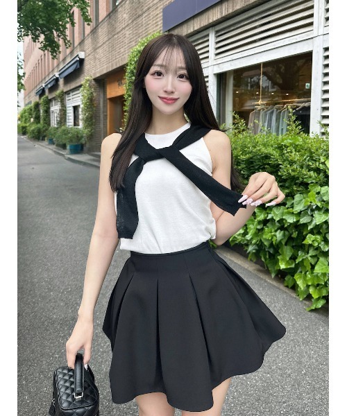 Darich スカート タックデザインカットミニスカート : ZOZOTOWN