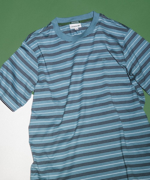 LACOSTE x ADAM ET ROPE 国内買付 マルチボーダーTシャツ 限定 LACOSTE tシャツ 「LACOSTE for ADAM ET ROPE'」別注 MULTI