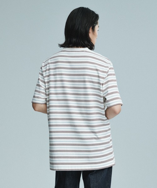 【LACOSTE for ADAM ET ROPE'】別注 MULTI BORDER TEE LACOSTE tシャツ 「LACOSTE for ADAM ET ROPE'」別注 MULTI