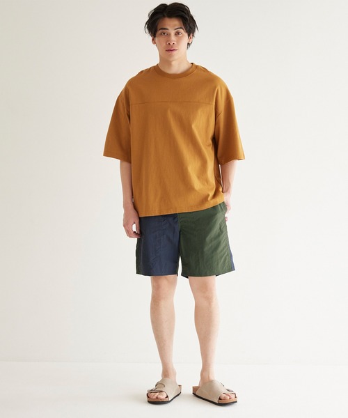 coca パンツ ワッシャーナイロンバイカラーショートパンツ