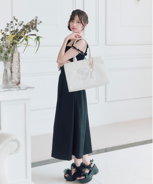 Aimerianejoie トートバッグ Aimerianejoieチャーム付きキャリーオン