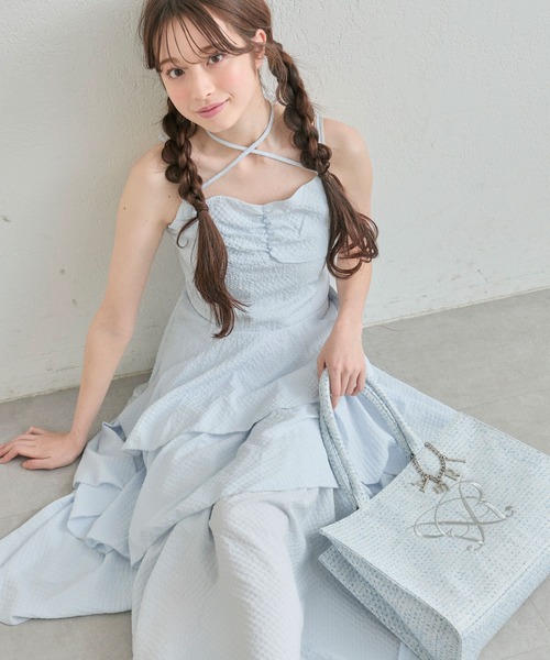 OLIVE des トートバッグ Aimerianejoieチャーム付きキャリーオン