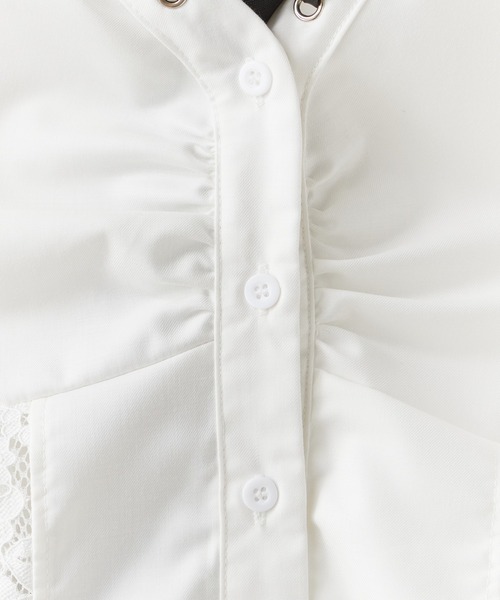 AO2 ブラウス シャツ 「2-piece 」Necktie Lace Shirt/2点セット