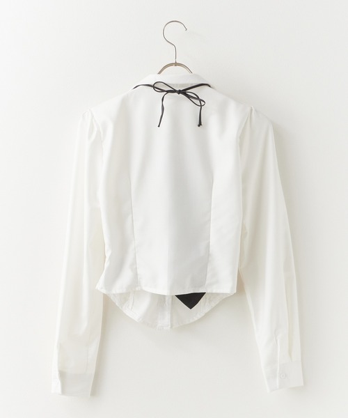 ブラウス シャツ 「2-piece 」Necktie Lace Shirt/2点セット ネクタイ付きレースシャツ レディース AO2 ブラウス シャツ 「2-piece 」Necktie Lace Shirt/2点セット